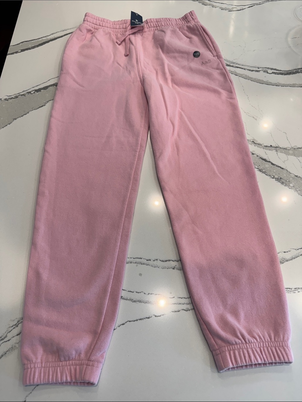 NEW Abercrombie Kids A&F Essentials Sweatpants Joggers Size 11/12 Pink
